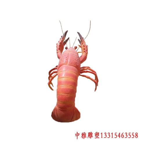 玻璃钢小龙虾雕塑 绍兴树脂龙虾雕塑厂 中雅雕塑 龙虾调料